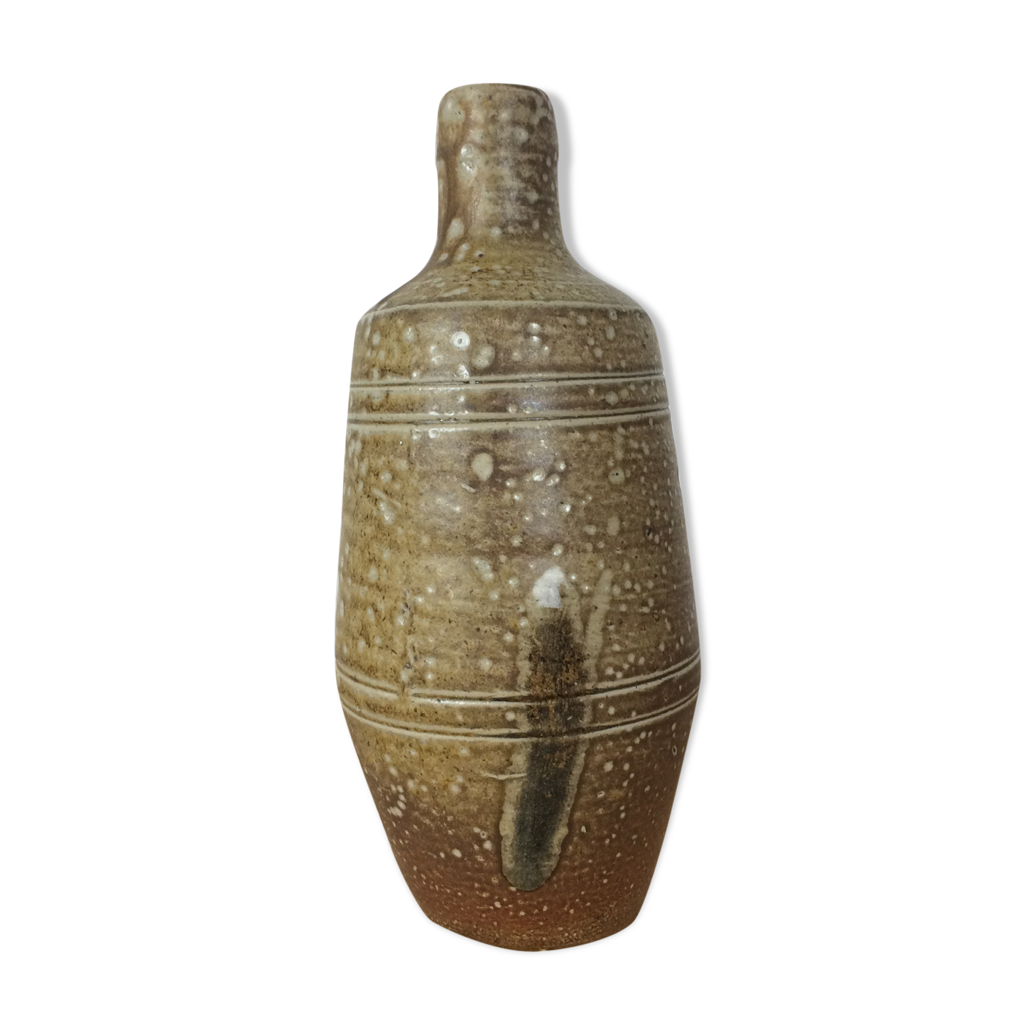 Bottle-shaped sandstone soliflore vase