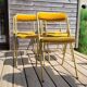 Chaise pliante Souvignet velours et métal