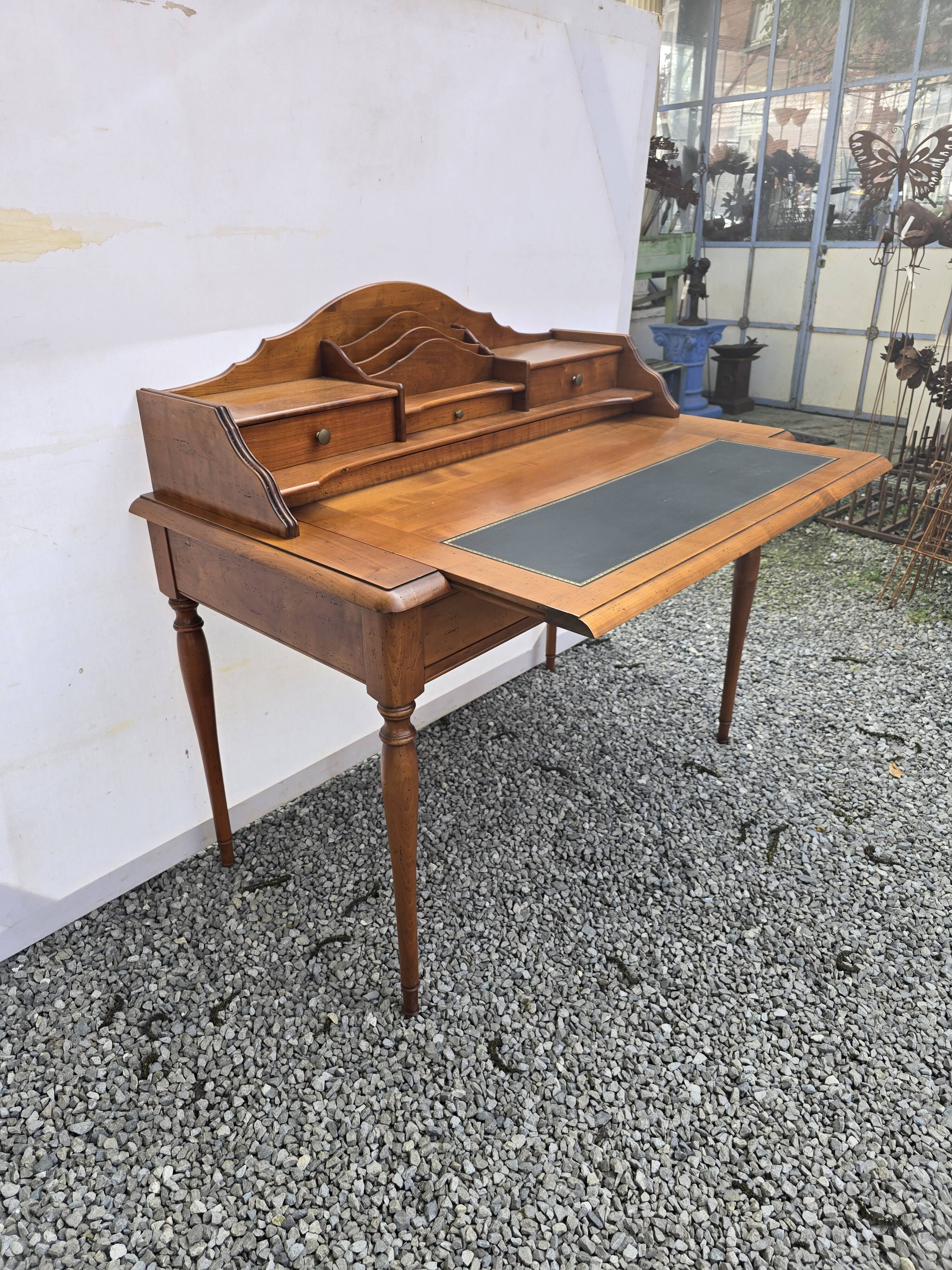 Solid cherry desk with sliding top
