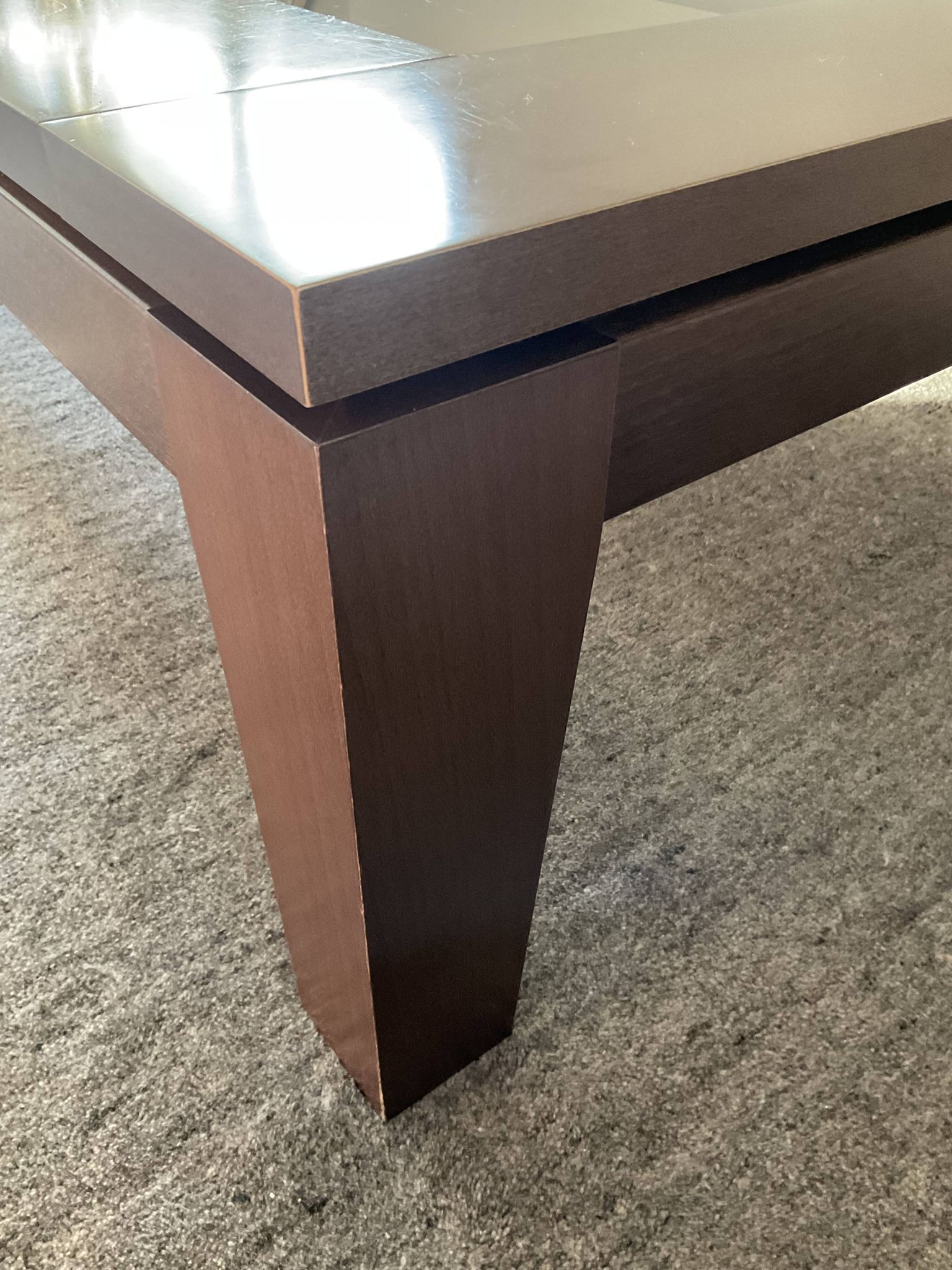 Table basse Italy en bois et verre
