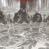 Champagne pressed molded glass flutes