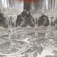 Champagne pressed molded glass flutes