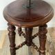 Vintage turned wood piano stool
