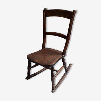 Victorian period rocking chair in elm and solid ash
