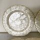 Assiettes nacre et laiton