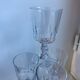 Set of 6 crystal wine glasses engraved early twentieth century