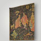 Vintage French Tapestry “La Dame” Artis Flora, Medievale , Musée du Louvre