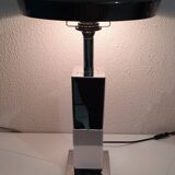 Large vintage chrome steel lamp 1990