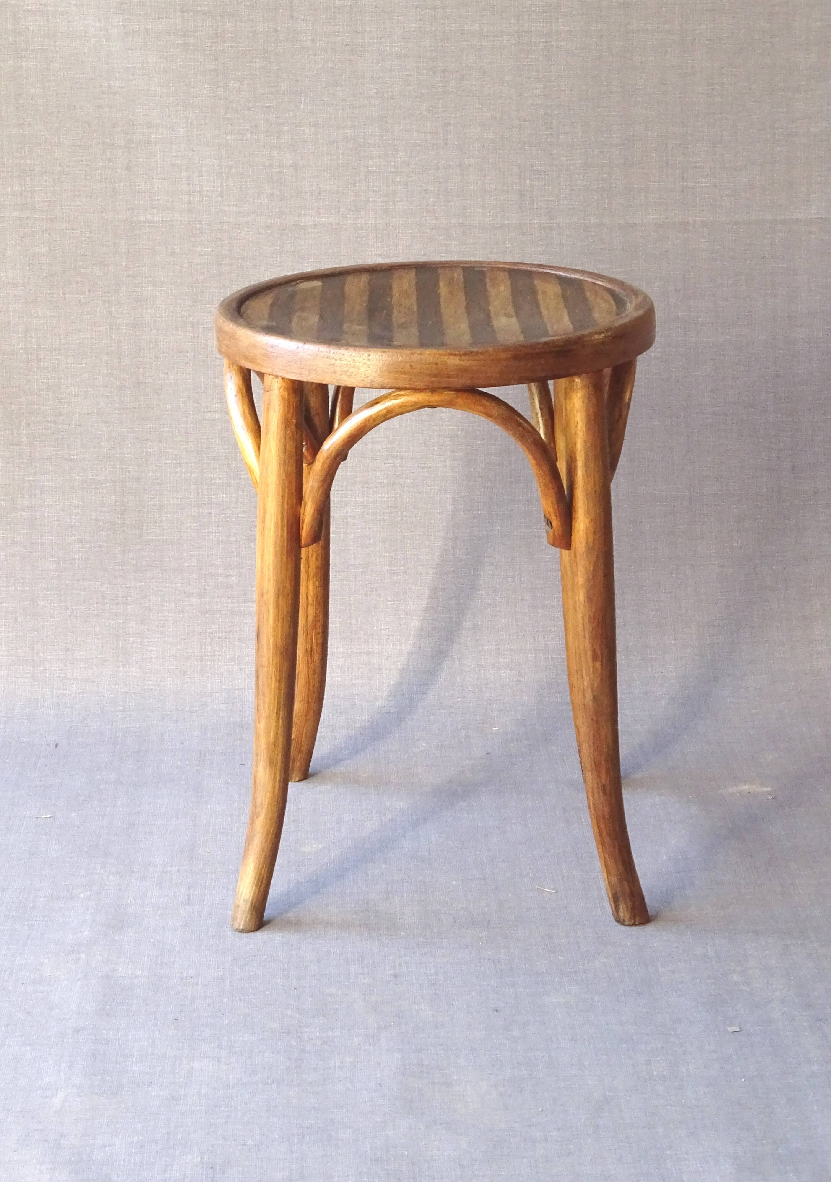 Stool bistrot wood curved by Baumann 1930