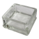 Vintage square Lumax catchall in thick transparent glass 11 x 11 x 6 cm