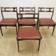 Dining room set in rosewood with table and 4 chairs, 1960s.