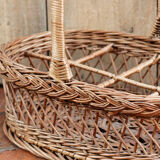 Panier à bouteilles en osier