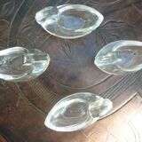 4 stylized swan-shaped salters