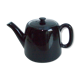 Vintage black ceramic teapot