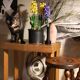 Vintage black glazed earthenware pot