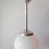 Art Deco opaline globe pendant lamp
