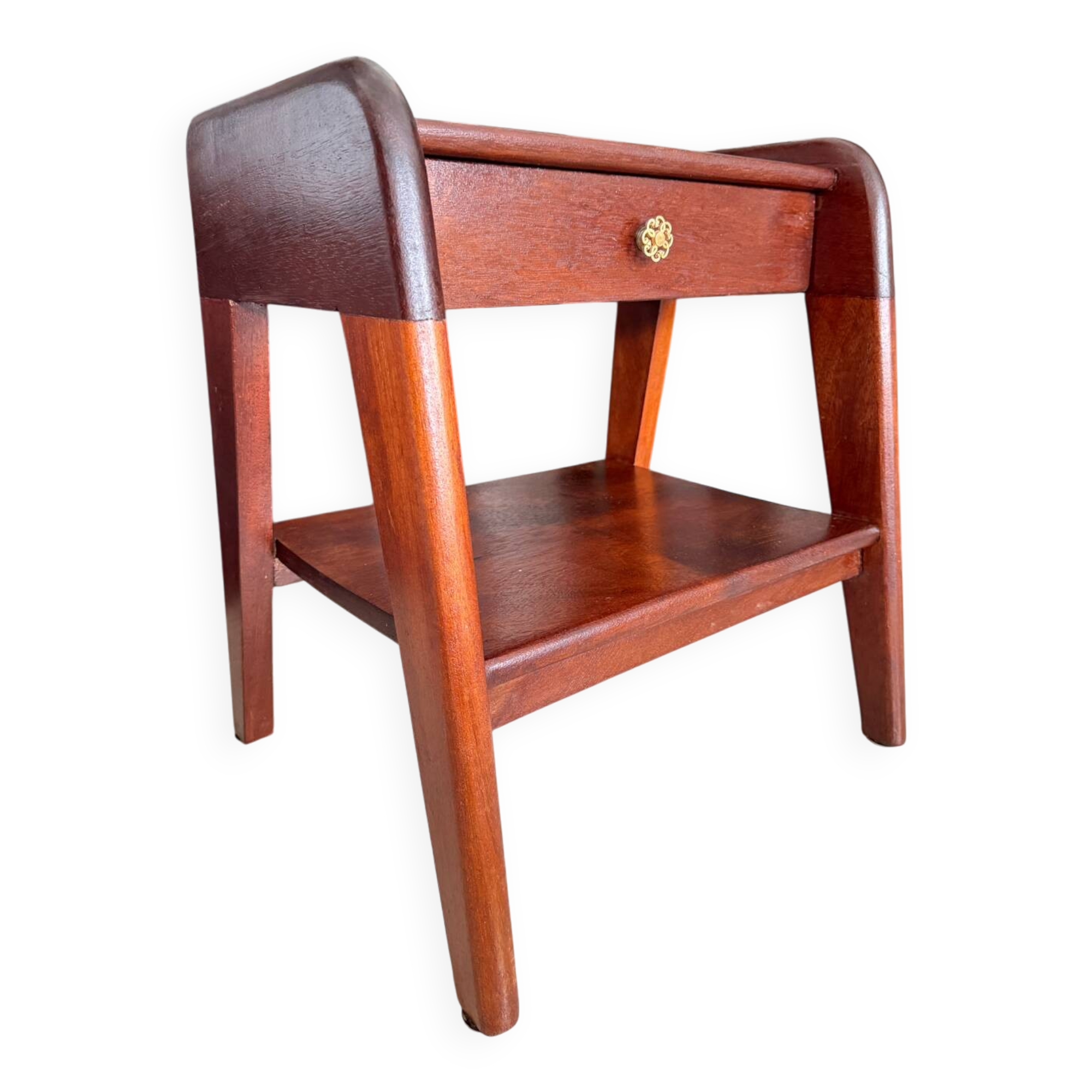 Vintage solid wood bedside table