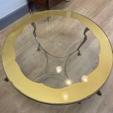 Table basse , piétement à décor de coq