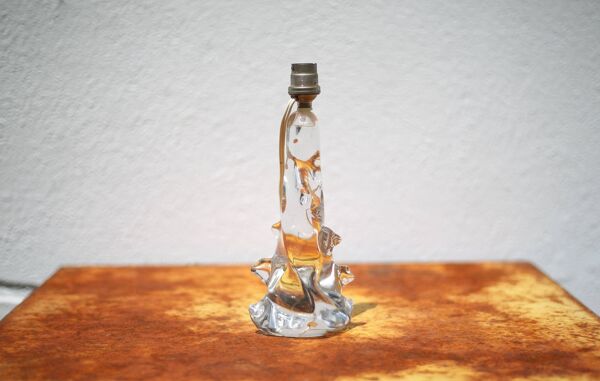 Lampe cristal vintage, lampe de table, lampe à poser cristal à picots