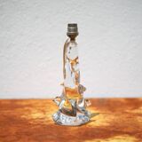 Vintage crystal lamp, table lamp, crystal table lamp with spikes