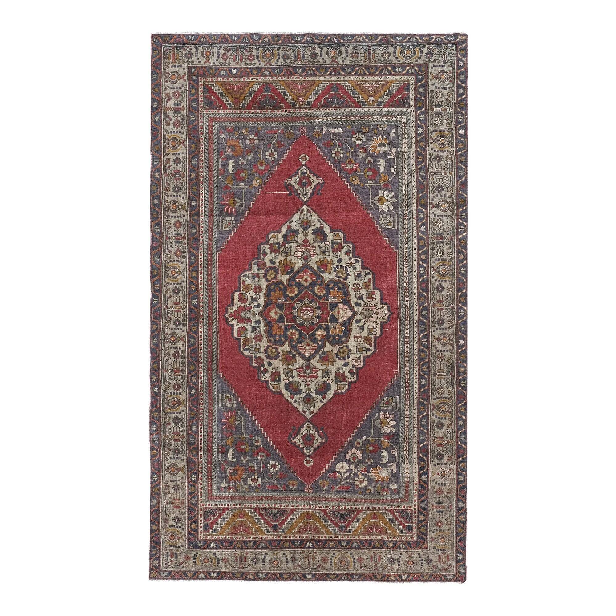 Vintage Turkish handmade rug 176x303 cm