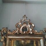Late 19th century silver-plated wood mirror