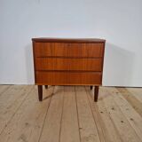 Danish mid-century modern teak chest of drawers with three drawers – 1960s