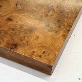 Table basse vintage de Smania en bois de ronce