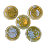Série de 5 assiettes poisson Proceram