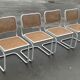 Lot de 4 chaises Cesca modèle b32 par Marcel Breuer Design