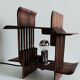 Vintage solid teak lamp