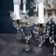 Former 15 branches with tassels of glass chandelier