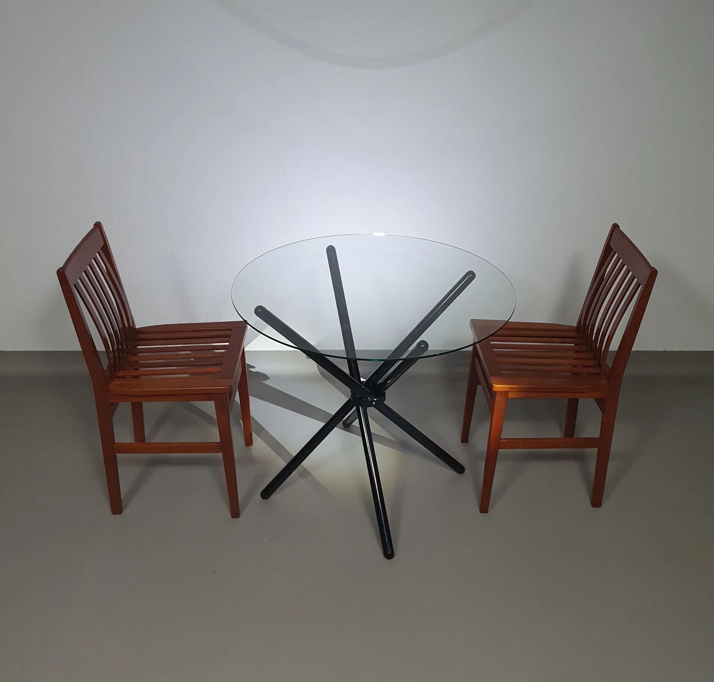 Italian folding table 80's aluminium frame