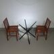 Italian folding table 80's aluminium frame