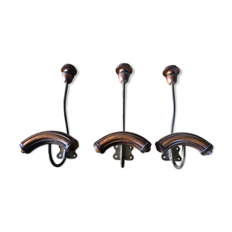 Trio of old coat rack