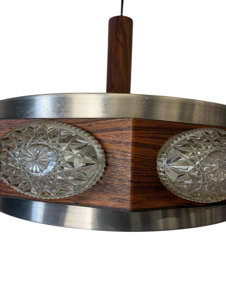 Vintage space age UFO chandelier / 1970s suspension