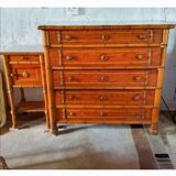 Early 20th-century commode in bamboo pitchin style.