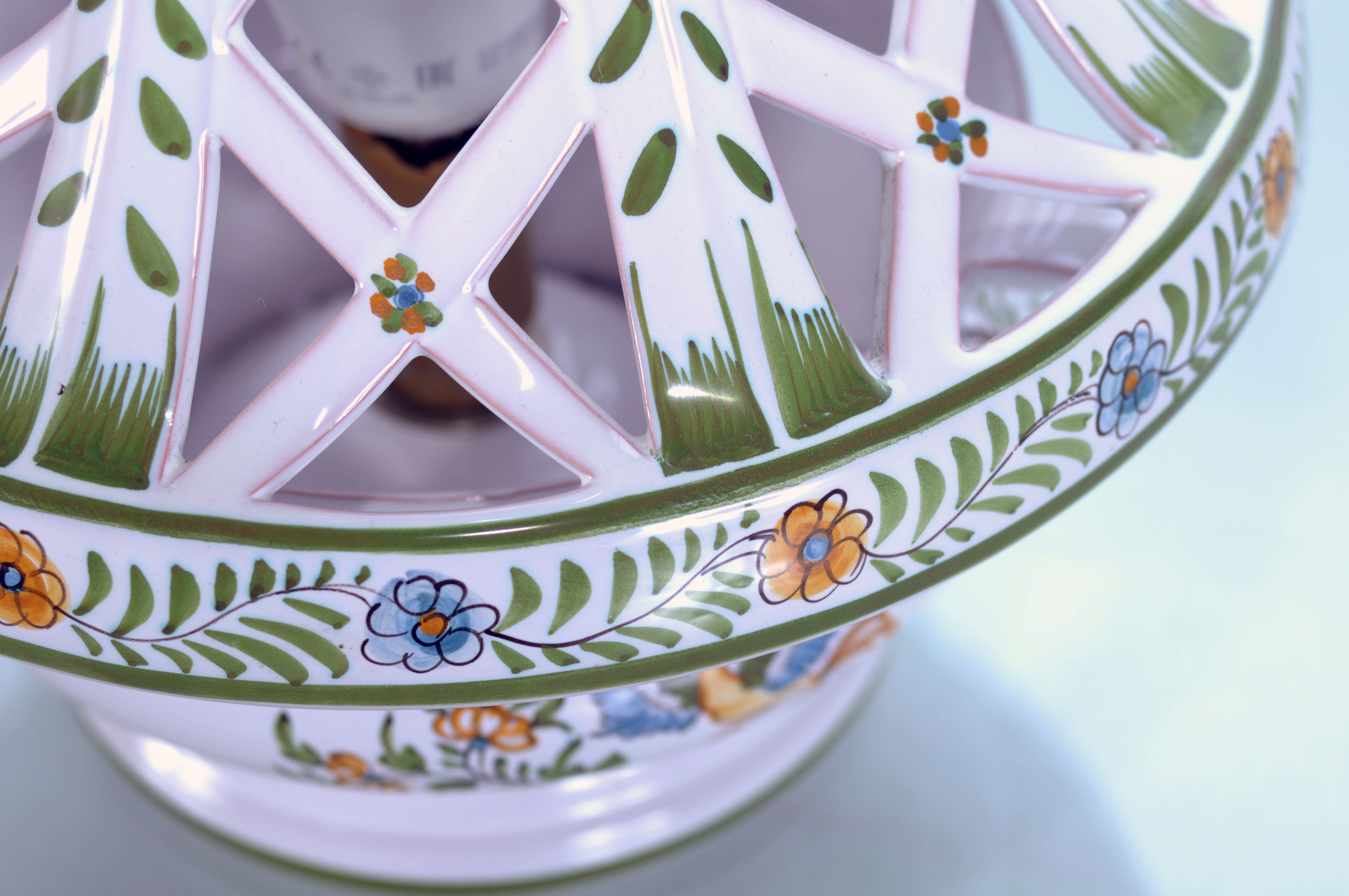 Moustier lamp, ceramic