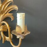 Pair of gold wall sconces