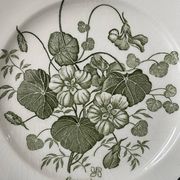 Five dessert plates "capucines" in Gien earthenware.