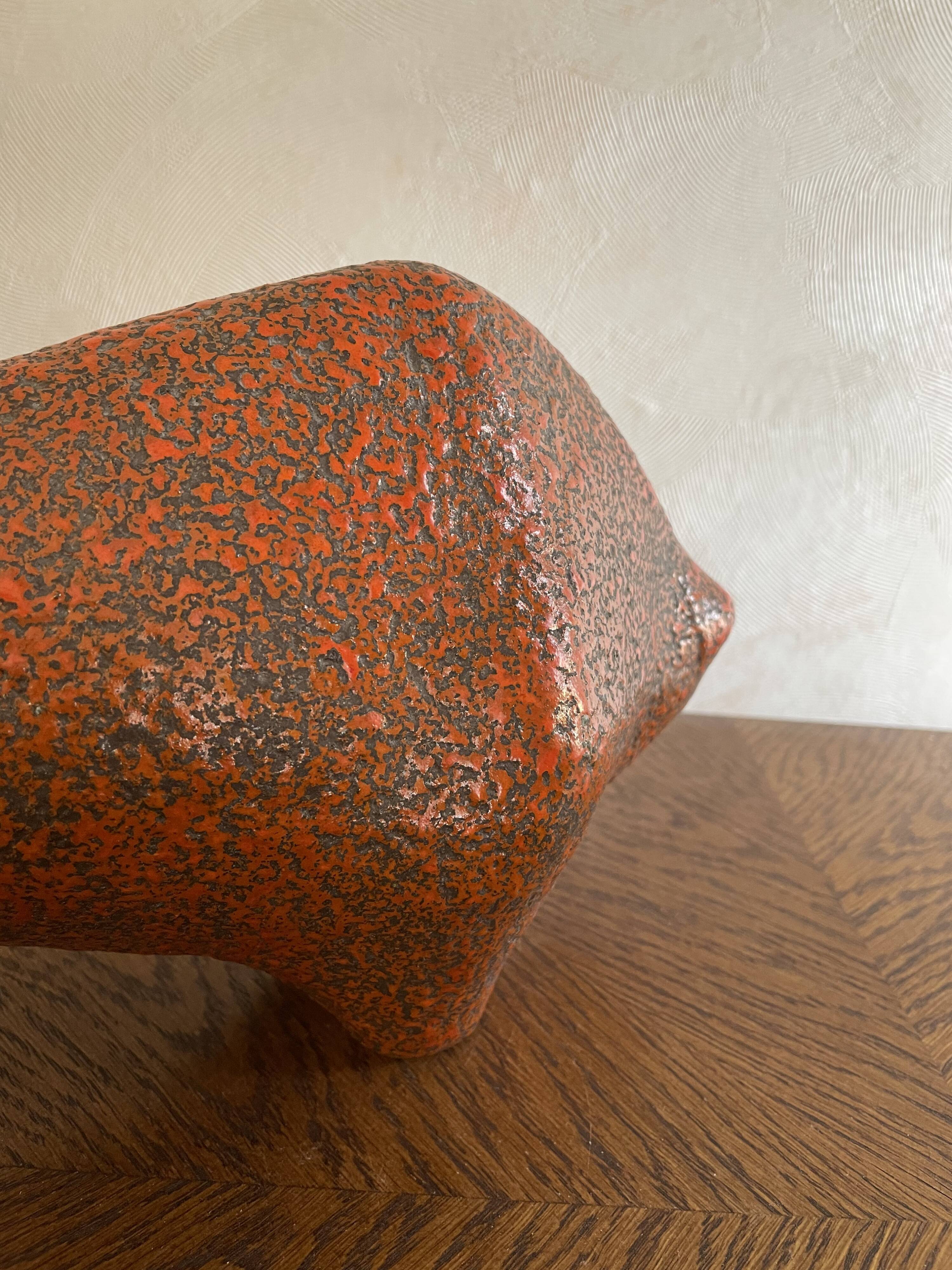 Ceramic bull from the 1970s