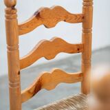 Rustic Friulian chairs with turned legs, set of 12, 1980-1990