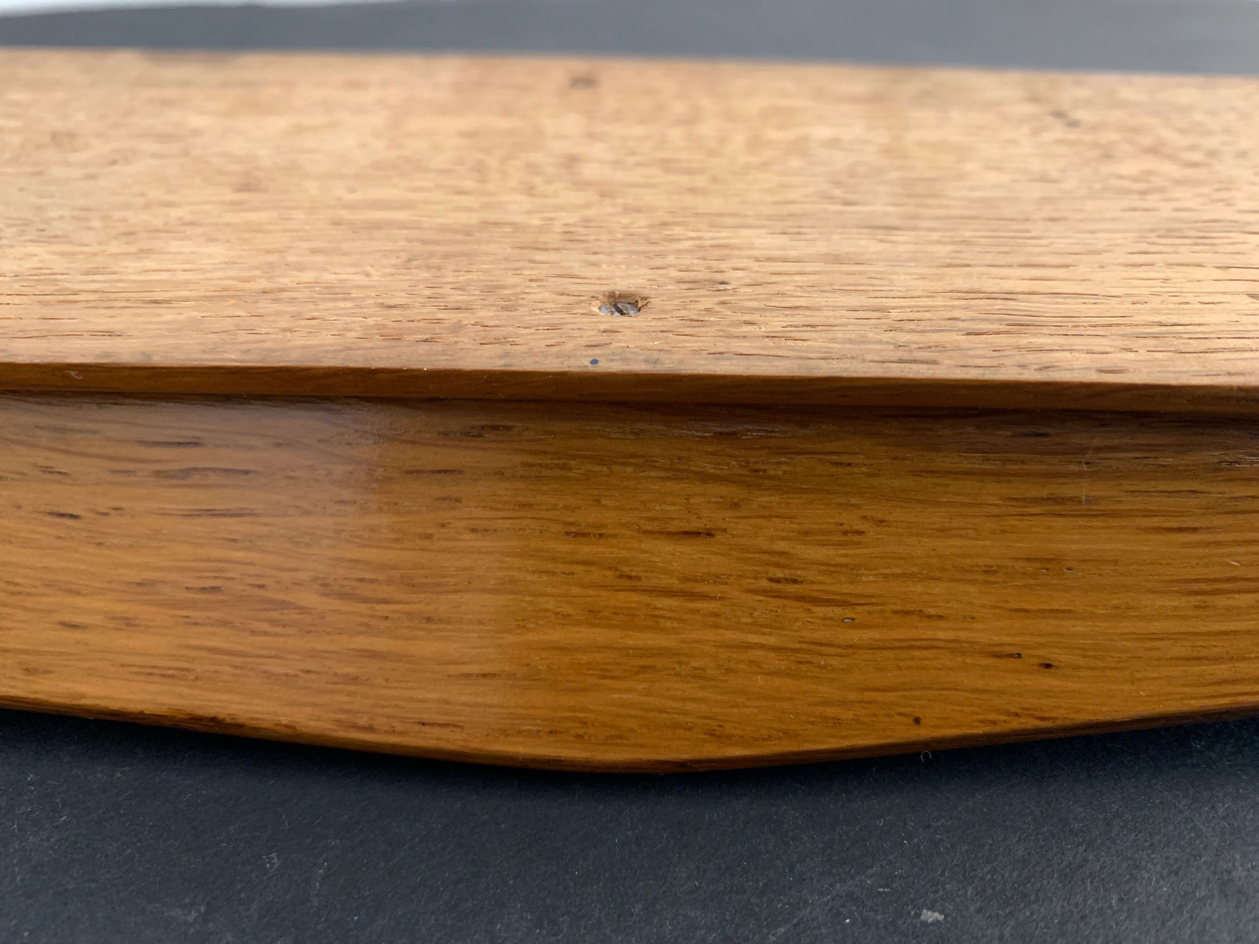 Wooden pencil holder with brass inserts, NINETEENTH