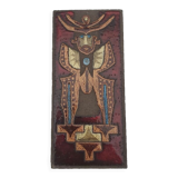 Jean Jaffeux enamelled lava plate
