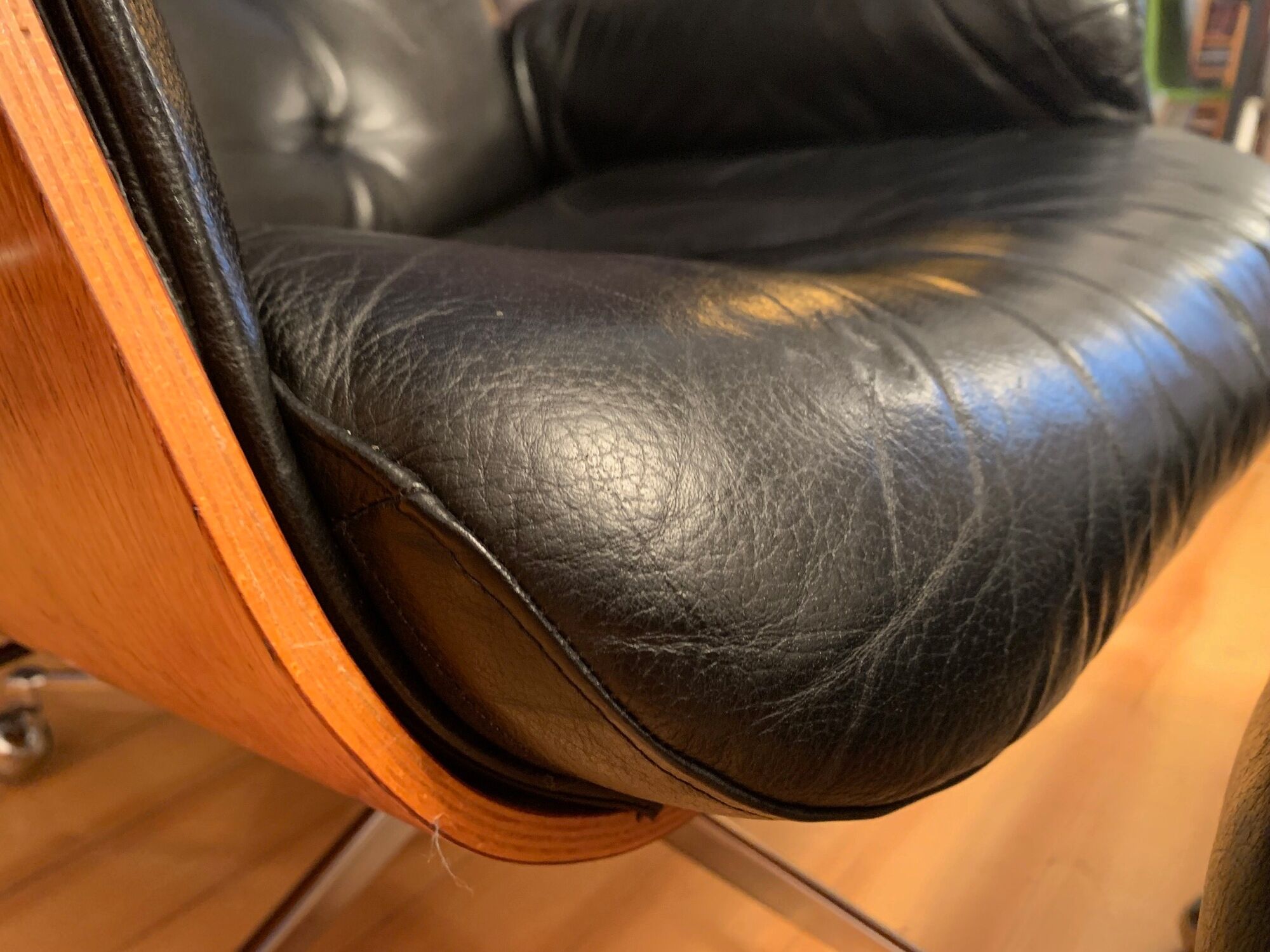 Armchair with footstool by Martin Stoll, Stoll Giroflex, Switzerland, 1960s.