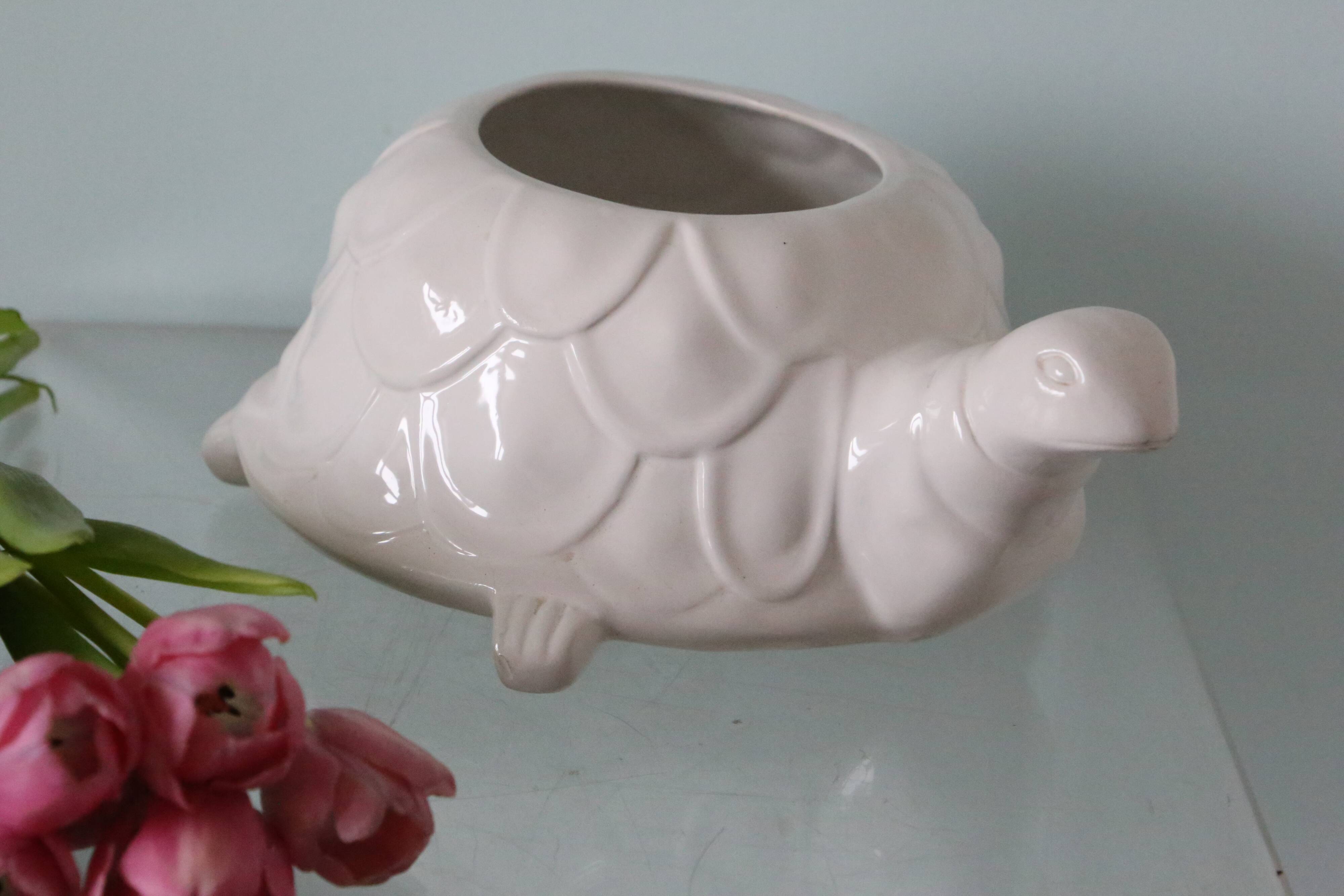 Vintage turtle planter