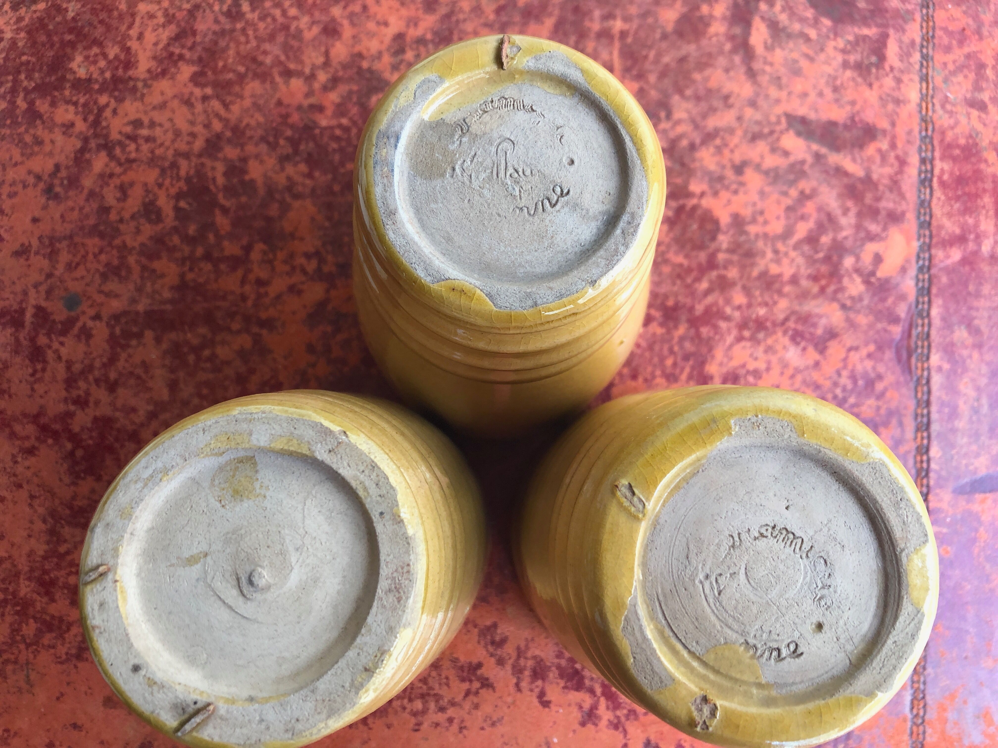 Lot de 3 gobelets en grès