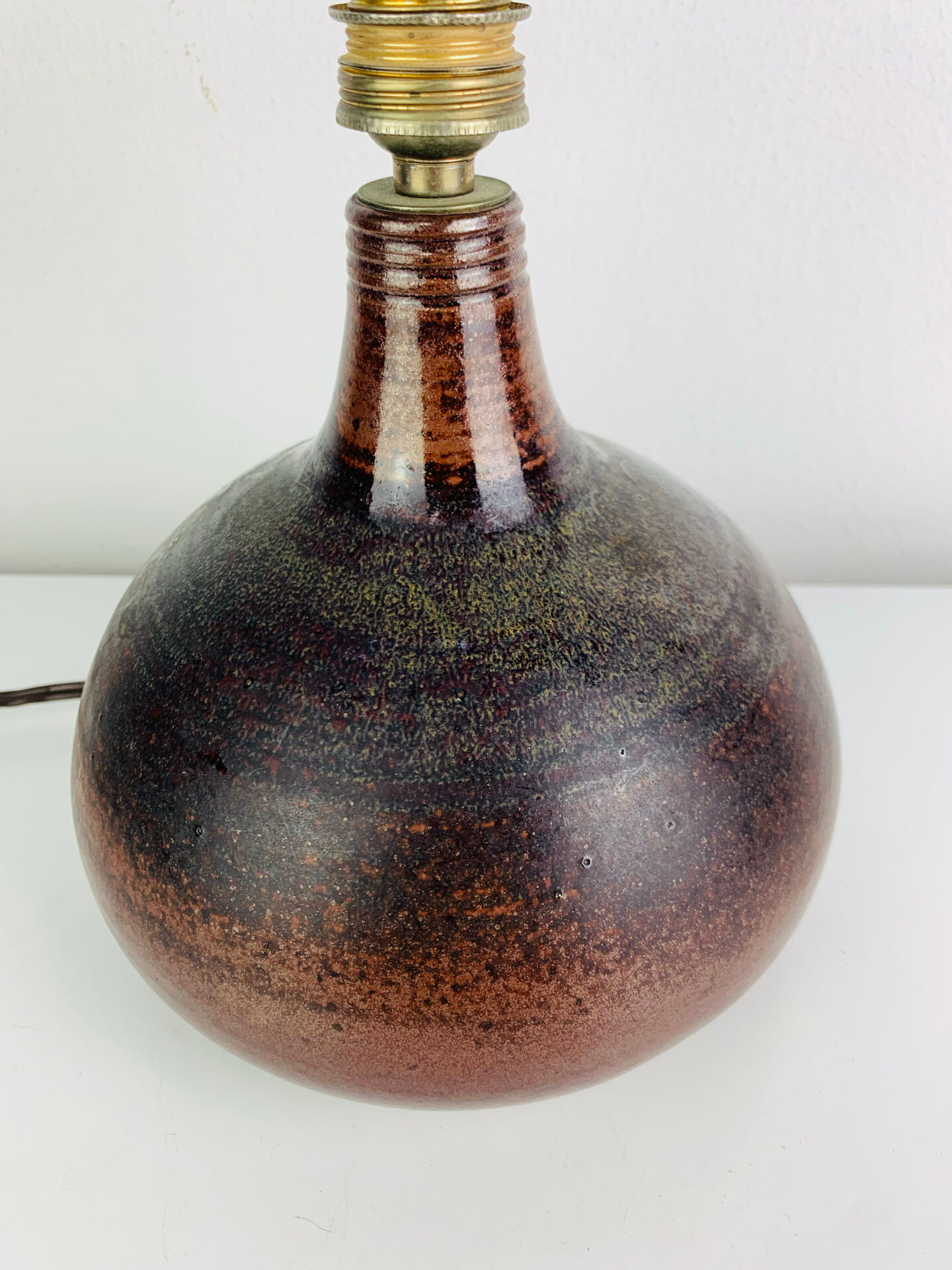 Lampe boule grès vintage, années 60 