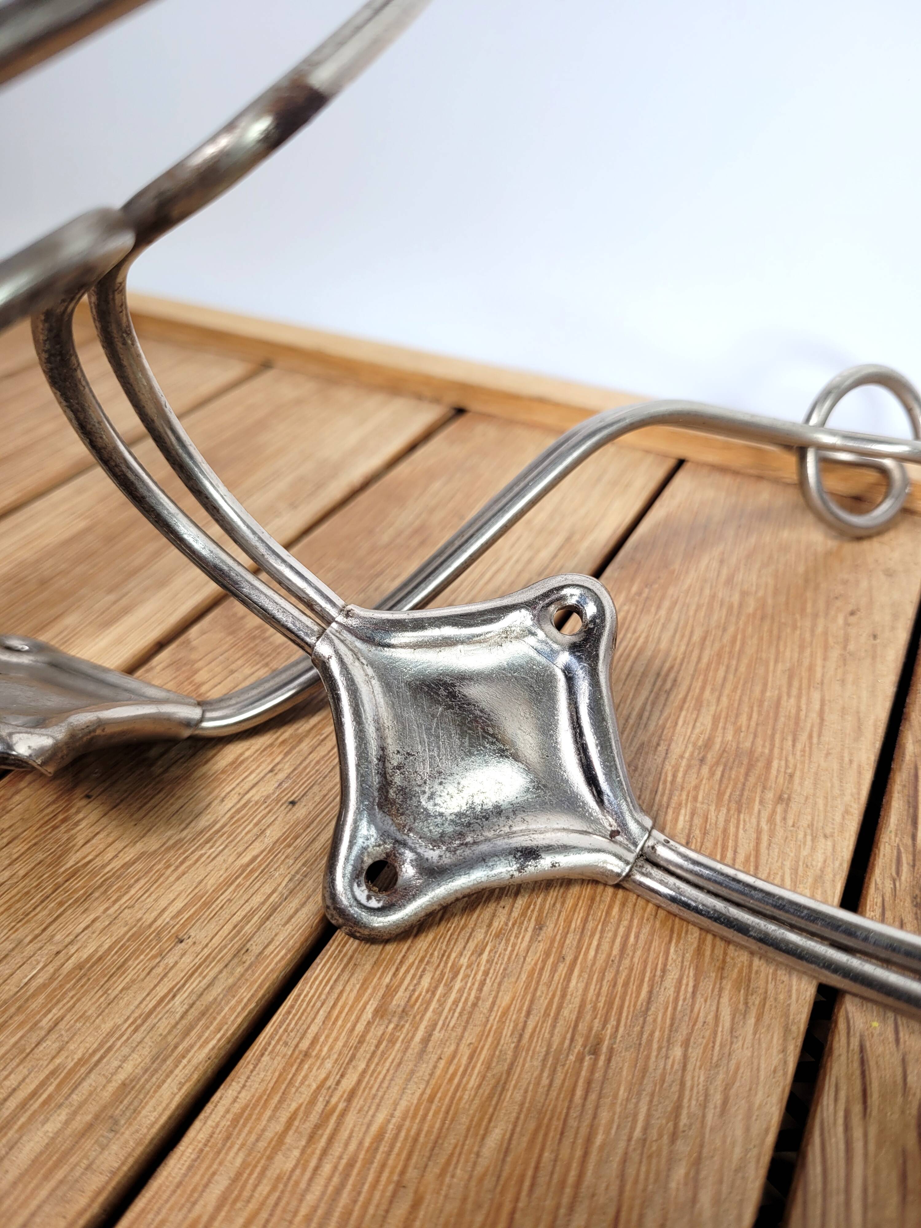 Pair of vintage wire coat hooks