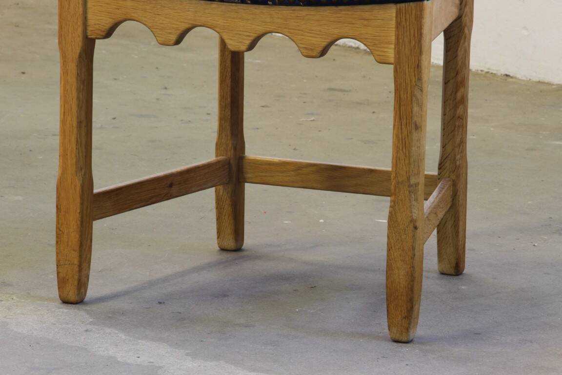 Chaises de salle à manger en chêne brutaliste danois des années 1960 dans le style de Kjærnulf